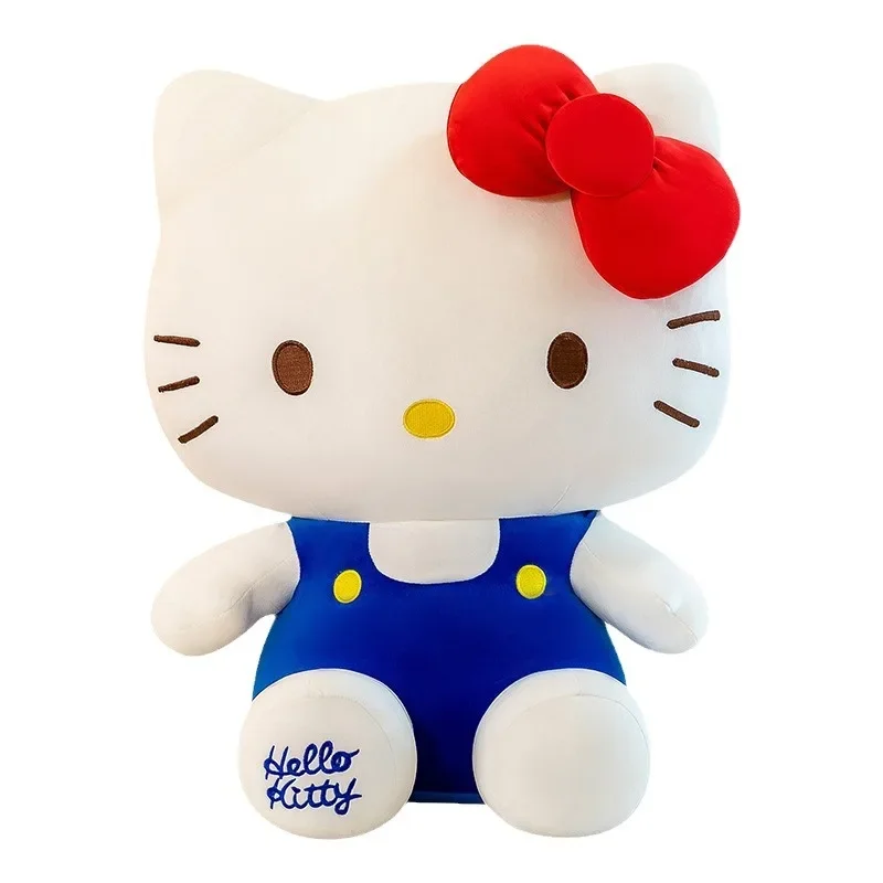 Sanrio-peluche de Hello Kitty Kuromi Melody para niña, juguetes de peluche 100% genuinos, almohada suave, muñeca linda, regalos de cumpleaños