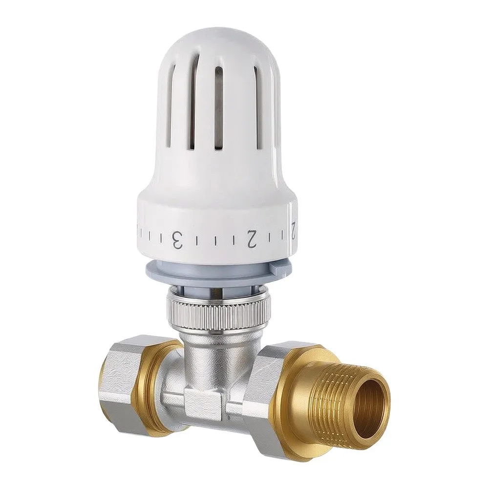 Brass Thermostatic Radiator Valve with Sealing Gasket for Enhanced Leak Prevention and System Integrity Brass Thermostatic