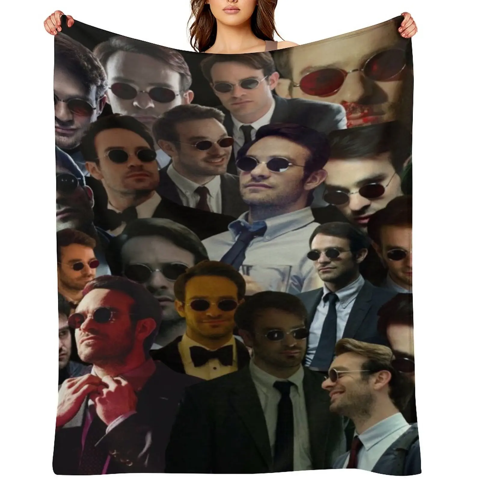 

matt murdock-devil dare photo collage Throw Blanket Comforter Plaid Thermal Luxury Throw Blankets