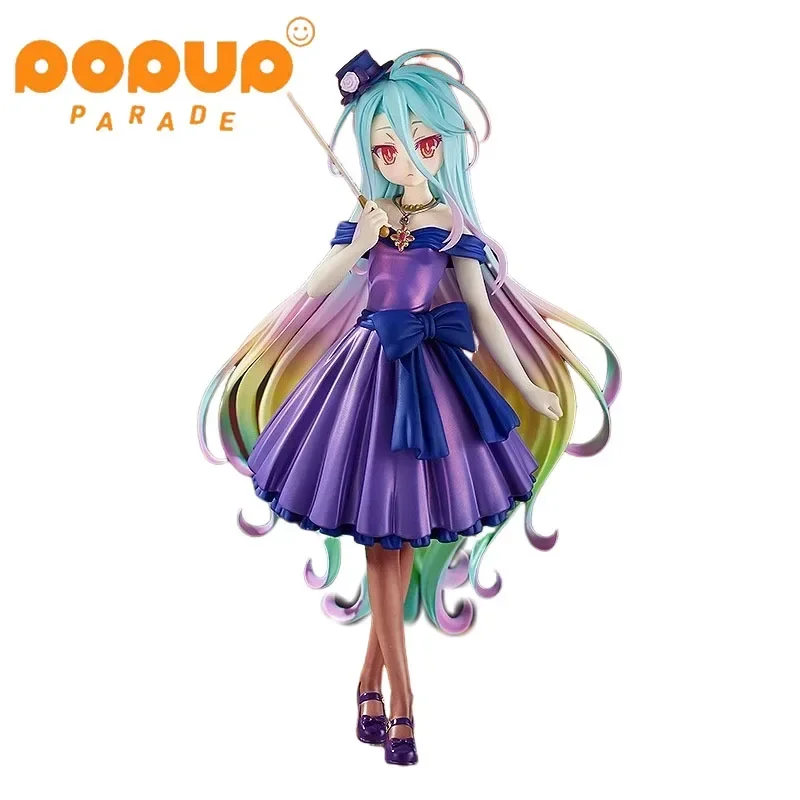 Genuíno original gsc pop up desfile shiro nenhum jogo sem vida anime figura pvc 21cm modelo colecionável bonecas estatueta ornamento presente