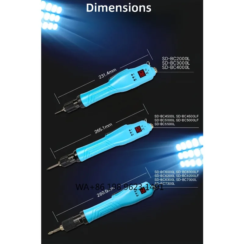 High precision electric screwdriver, integrated torque control, auto reverse, screw counter and brake system, durable