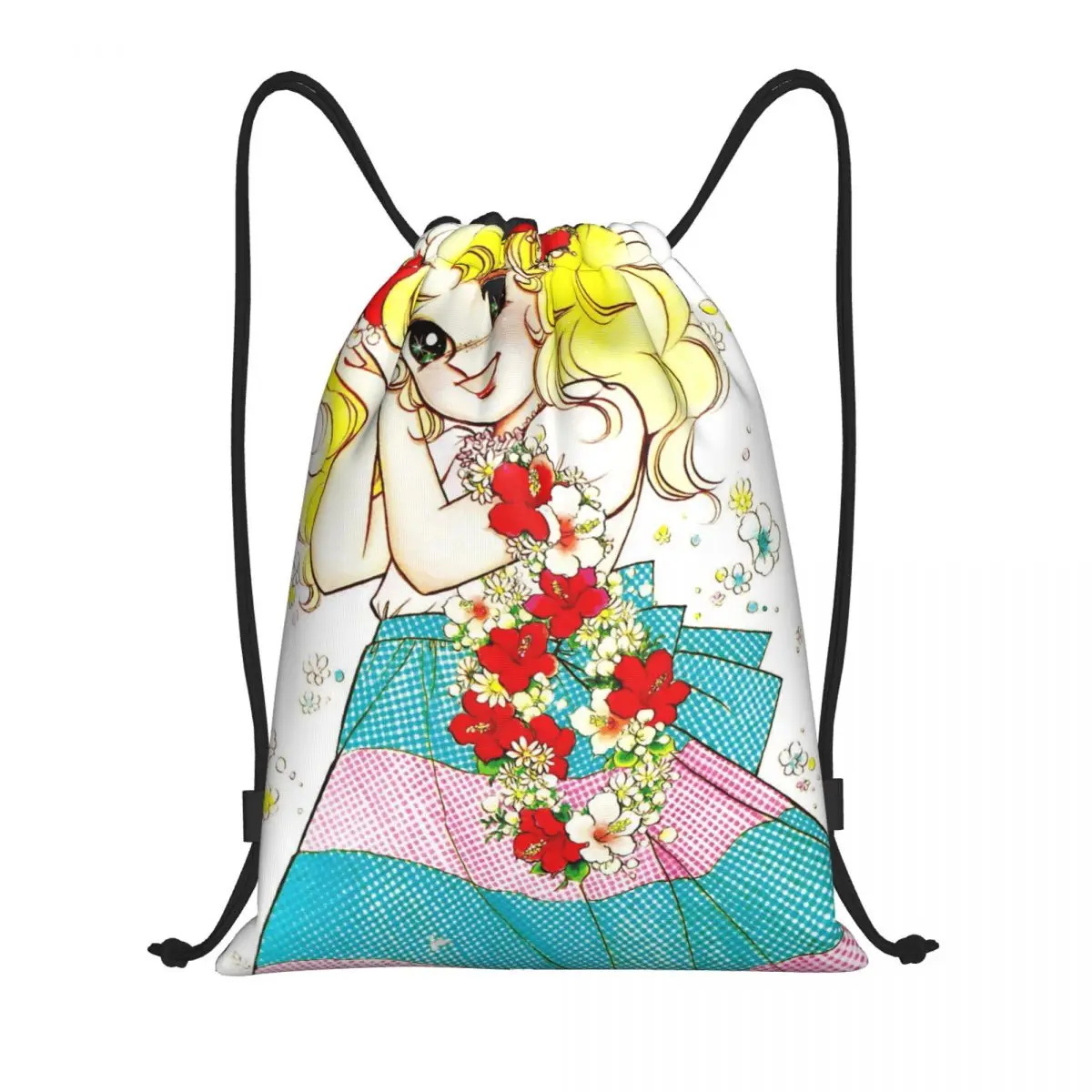 Candy Candy Manga Drawstring Bags Sports Backpack Gym Sackpack String Bags for Working Out