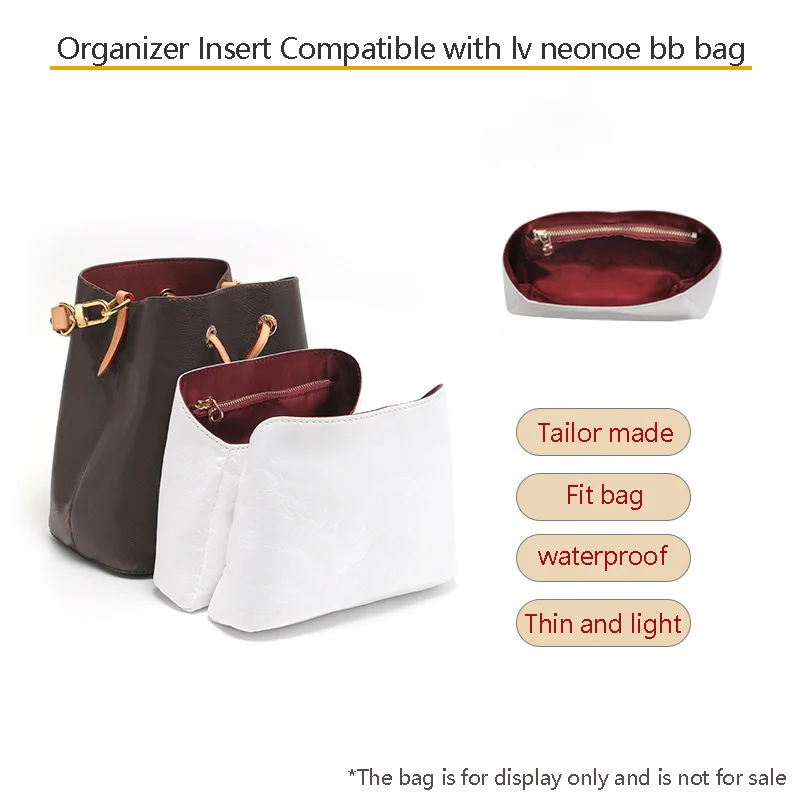 Organizer Insert for Handbags waterproof Bag Organizer for Bucket bag Compatible with lv neonoe bb  Bag Accessories