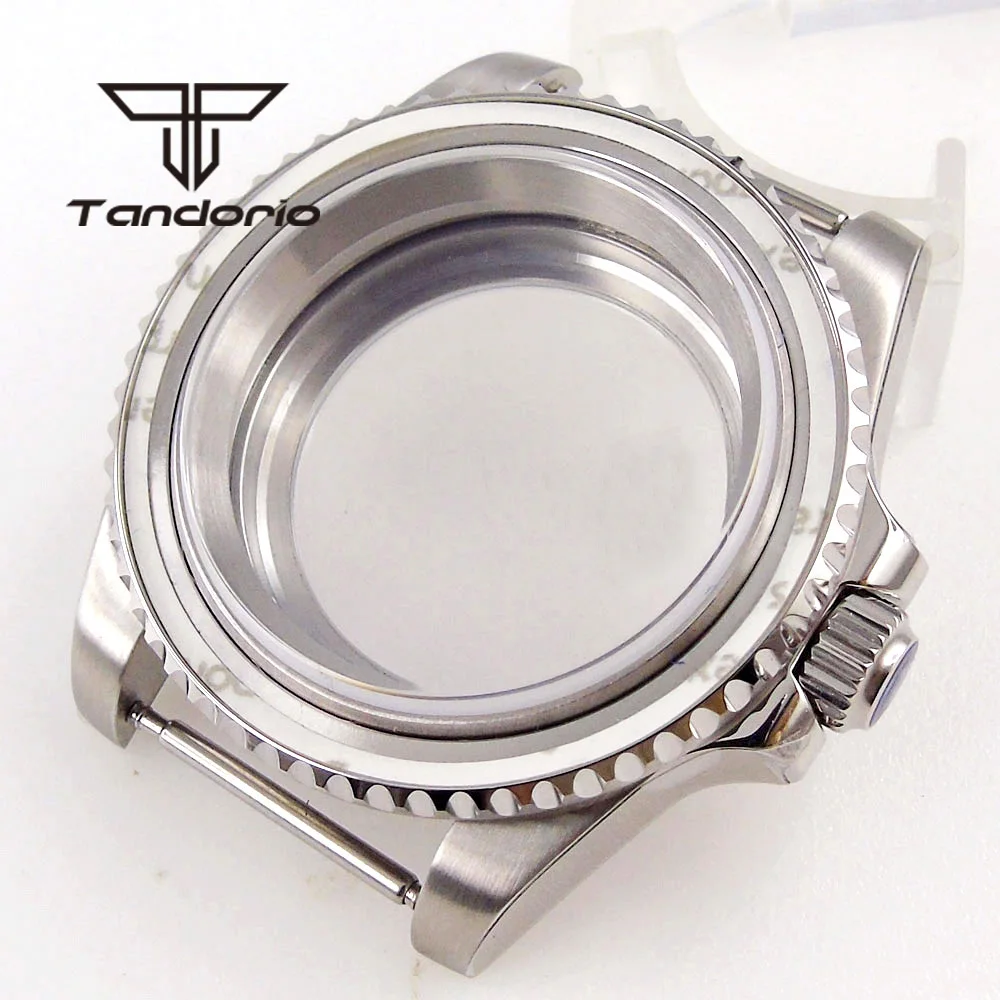 tandorio 40 mm Uhrengehäuse, AR-Saphirglas, 200 m wasserdicht, 120 Klicks, drehbare Lünette, passend für NH35, NH36, NH34, ETA2824, PT5000, Automatikwerk 9