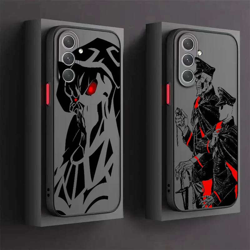 Overlord Anime Comic Art Cool Frosted Translucent For Samsung Galaxy S24 S23 S22 S21 S20 FE S10 S9 S8 Plus Ultra Pro 5G Matte