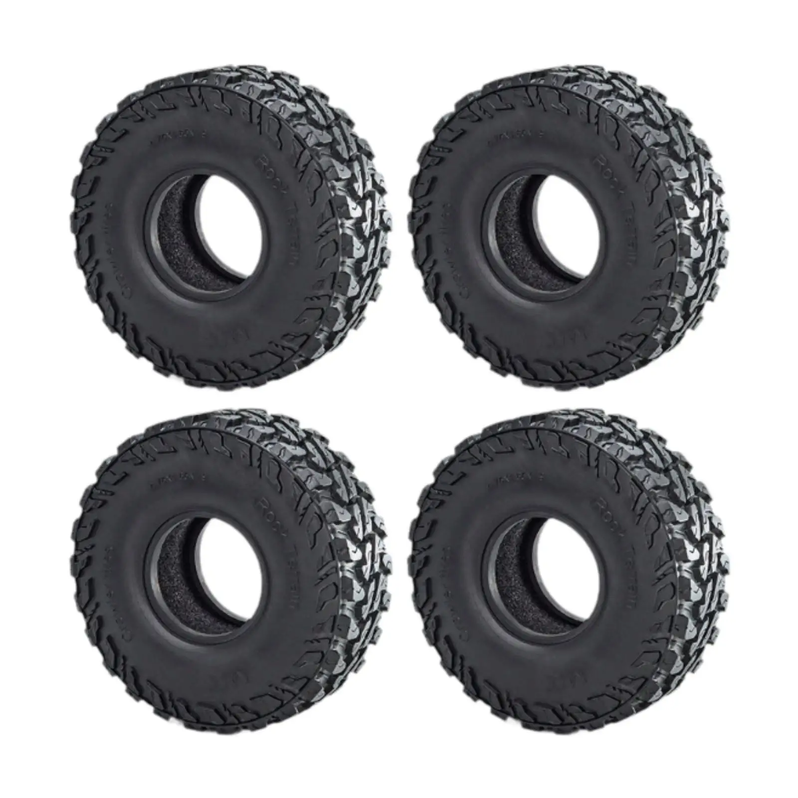 4x RC Crawler Pneumatici Morbidi Robusti FAI DA TE Modificati RC Auto Pneumatici di Gomma da 1.9 pollici Ghiaia Pneumatico Pelle per 90046 TRX4 TRX6 Accessori Parti