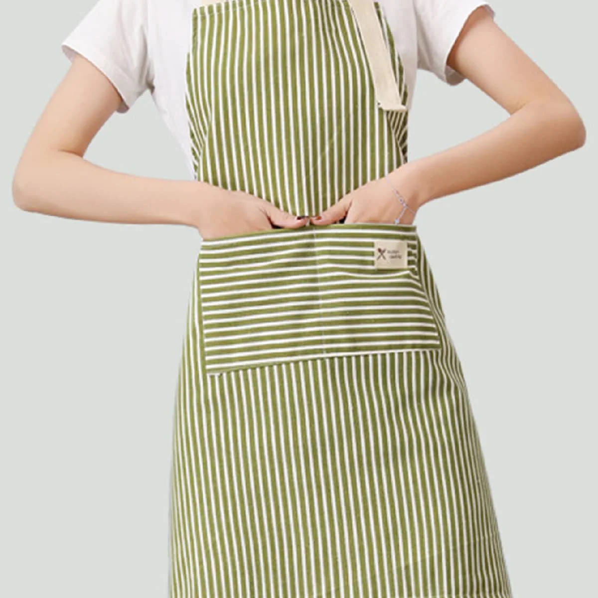 1 Pack Cooking Apron for Women with Pocket Adjustable Chef Aprons for Kitchen, Cooking, Baking, BBQ, Grill