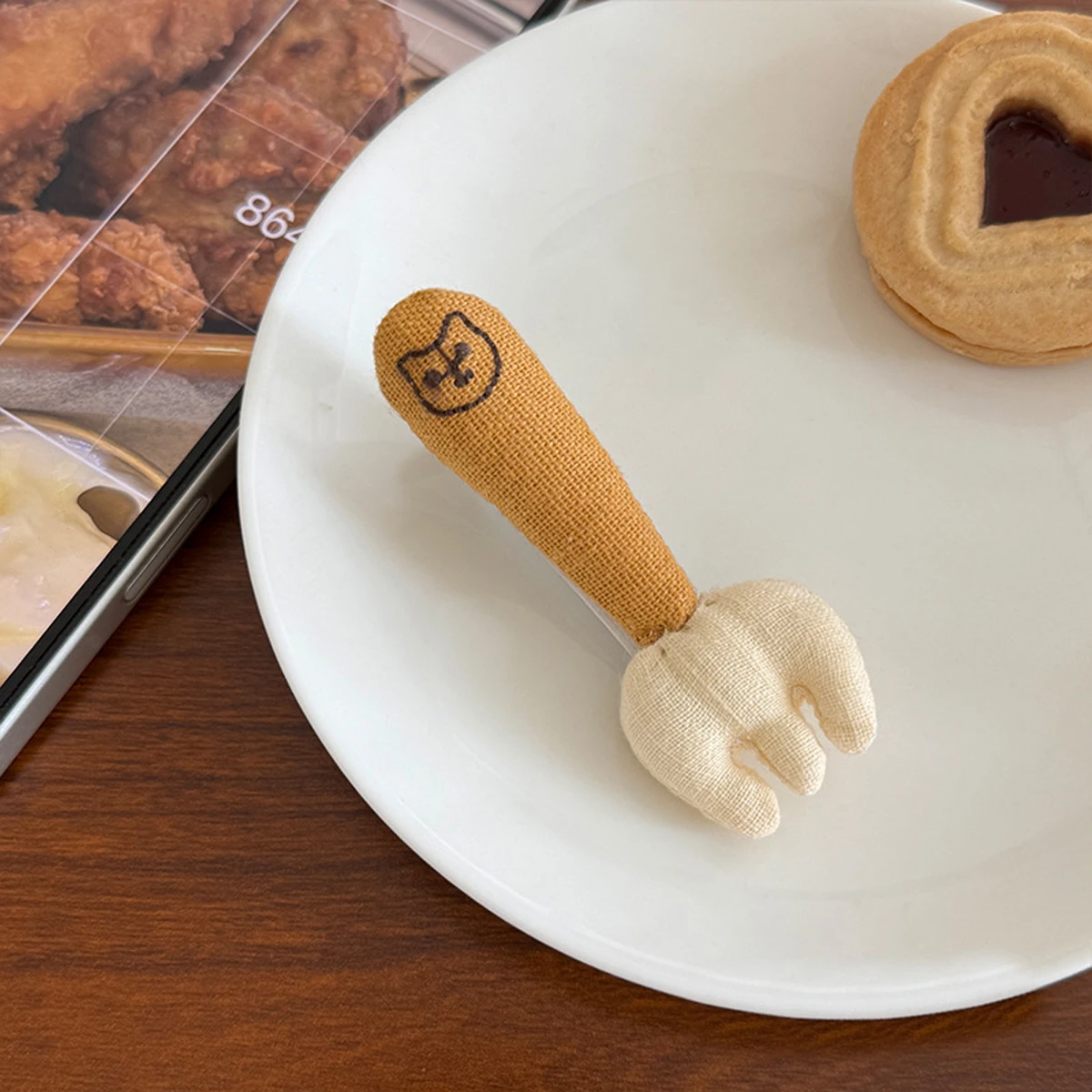 1pc 楽しいかわいい鶏脚フォークヘアピン女性おかしいサイドクリップ化粧クリップ新しい写真ヘアピンヘアアクセサリー