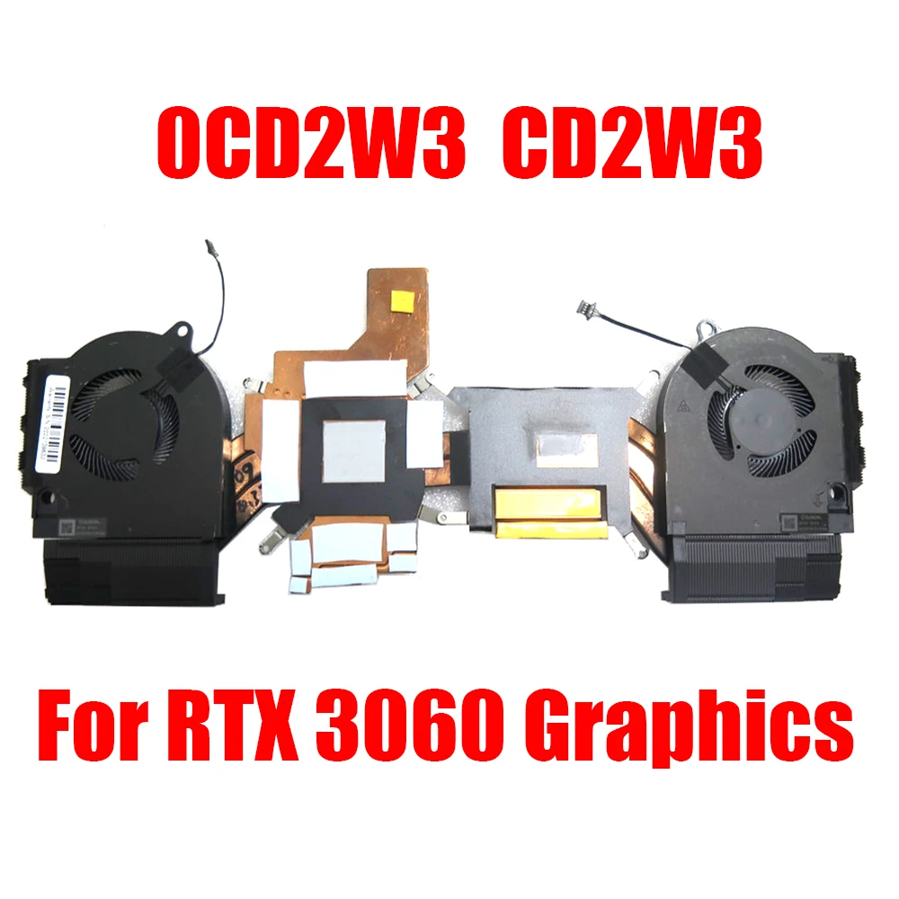 Heatsink&Fan For DELL G15 5511 0CD2W3 CD2W3 AT36L002ZS0 For RTX 3060 Graphics 0W47TF W47TF AT3K5001ZCL For GTX 3050 Graphics New view 5