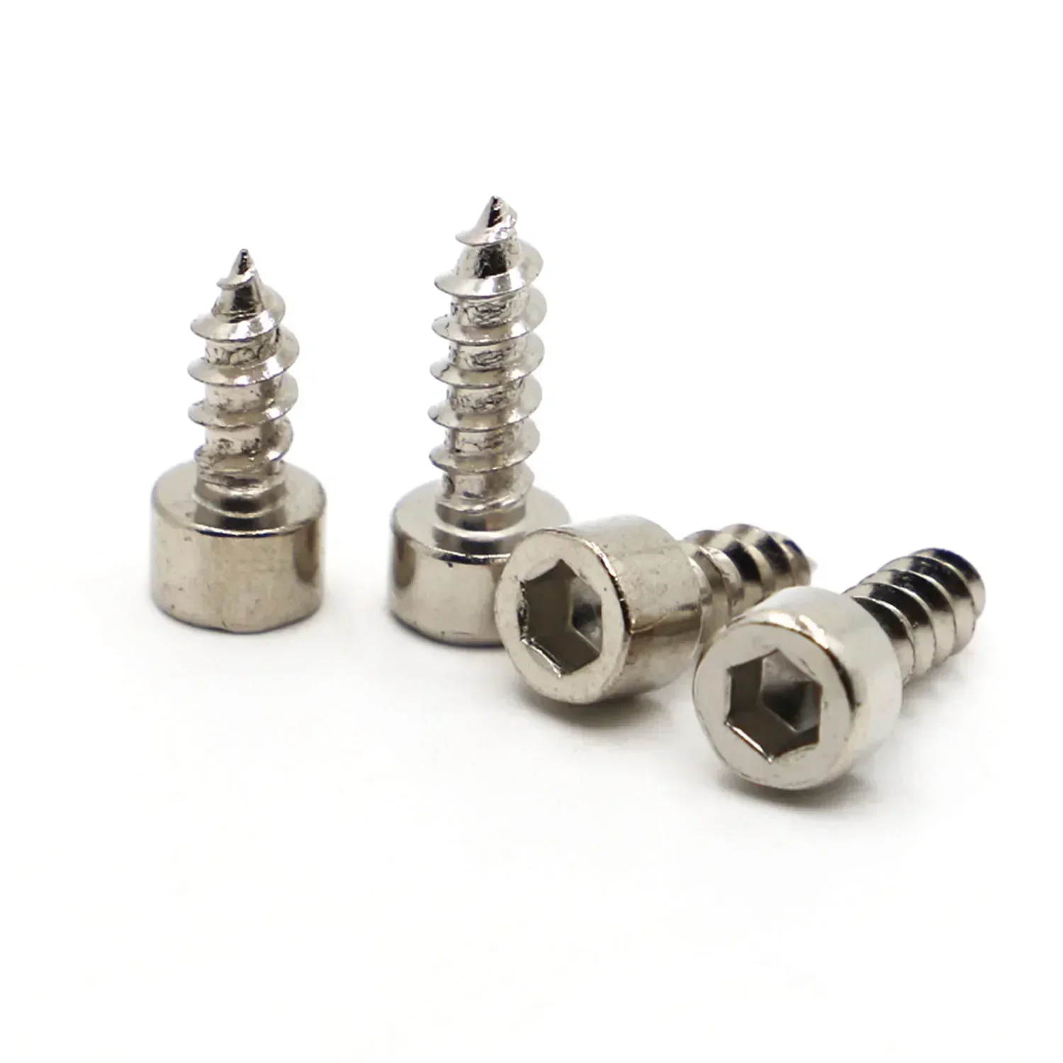 10-50pcs M2 M2.6 M3 M3.5 M4 M5 M6 Nickel Allen Hex Socket Cap Head Self Tapping Screws