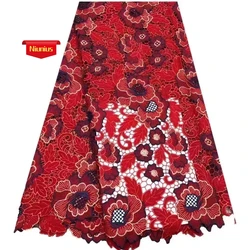 Costs Sales Delicate Very Soft Cotton Laser Embroidery High Quality Swiss Lace Fabric Party Evening Dress NN1568_R