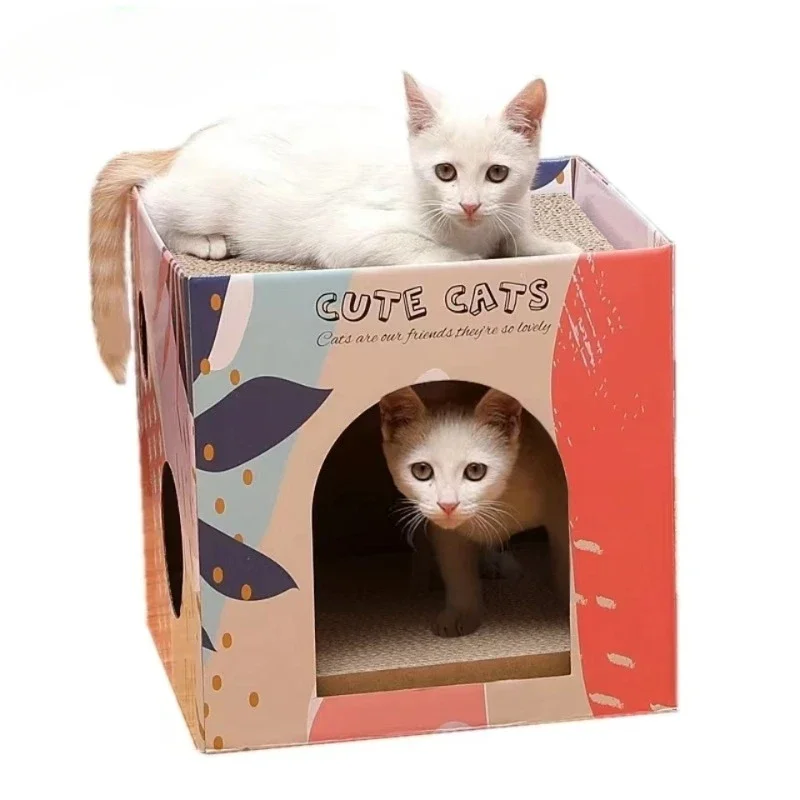 

Double Layer Pet House, Cat Scratch Board, Cat Condo, Corrugated Paper, Scratcher Toys