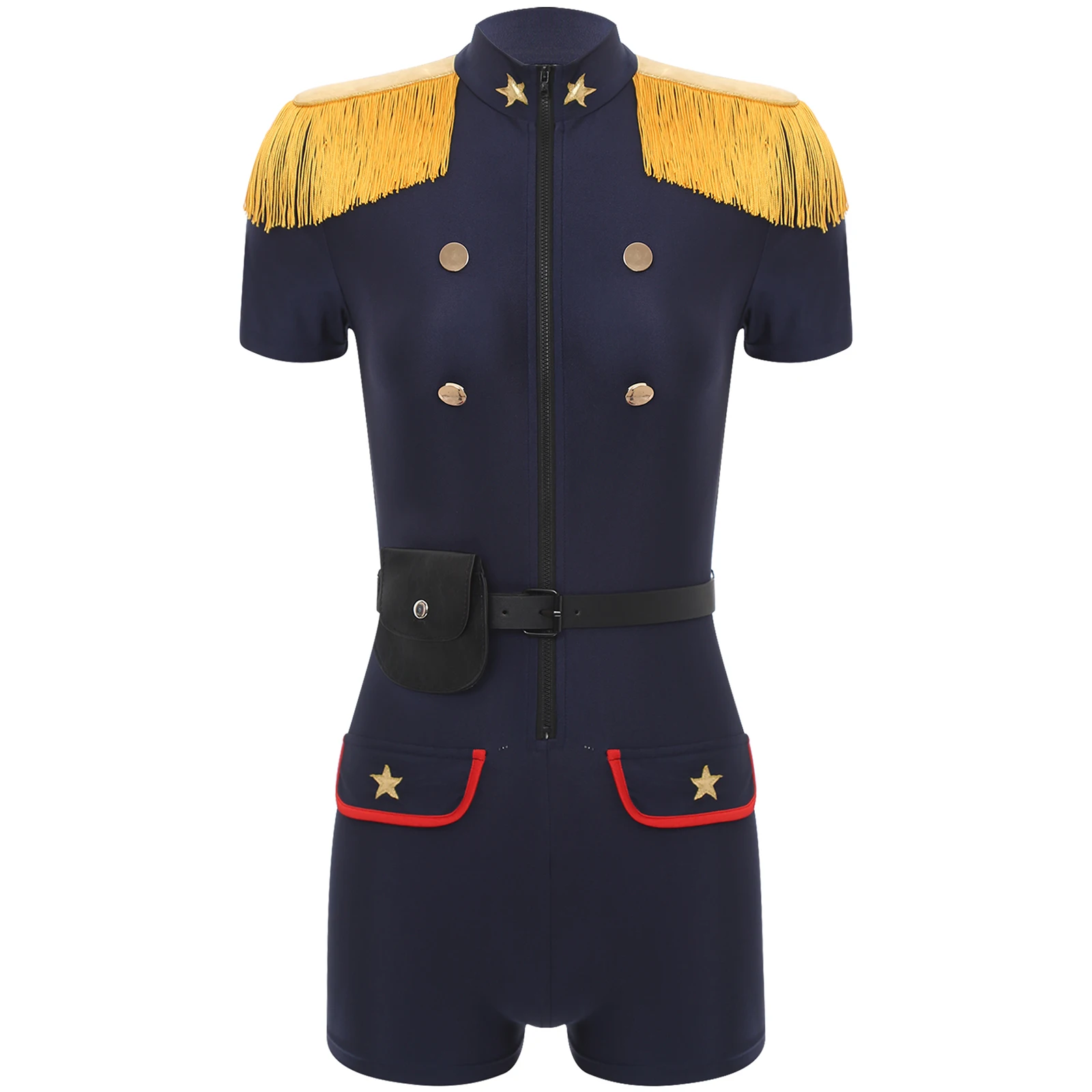 Uniforme de policier pour femmes adultes, costume de batterie à pampilles de policière d'Halloween, combinaison de flic sale, olympiques de cosplay, robe de paupières