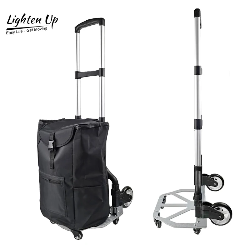 Heavy Duty Luggage Cart Outdoor Folding Hand Truck with 2 Wheels Luggage Trolley Shopping Cart for Office Moving Shopping Travel