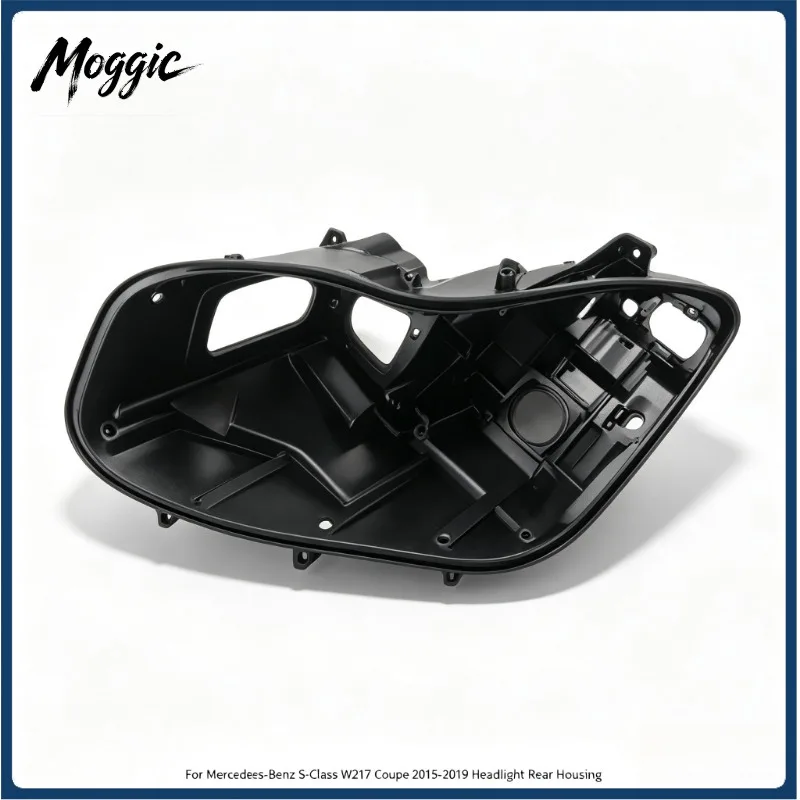 Moggic Headlight Rear Housing For Mercedes W217 Coupe 2015-2019 Black Lamp Back Base Shell