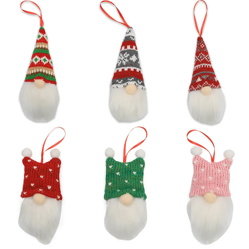 شجرة عيد الميلاد معلقة التماثيل الحلي السويدية اليدوية أفخم Tomte التماثيل سانتا قزم معلقة ديكورات المنزل عطلة ديكور