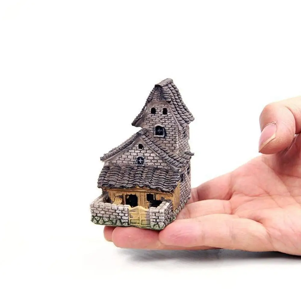 Mini 1 pcs Tradiational Resin DIY Scene Statue Figurines Bonsai Decor House Model