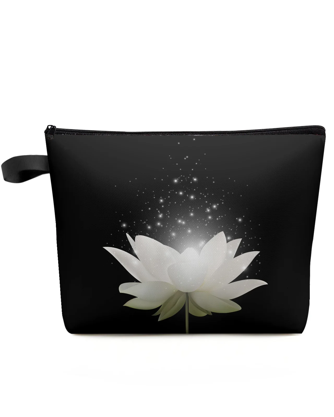 Blooming Lotus In The Dark Makeup Bag Pouch Travel Essentials Lady Women Cosmetic Bags Toilet Organizer Kids Storage Pencil Case