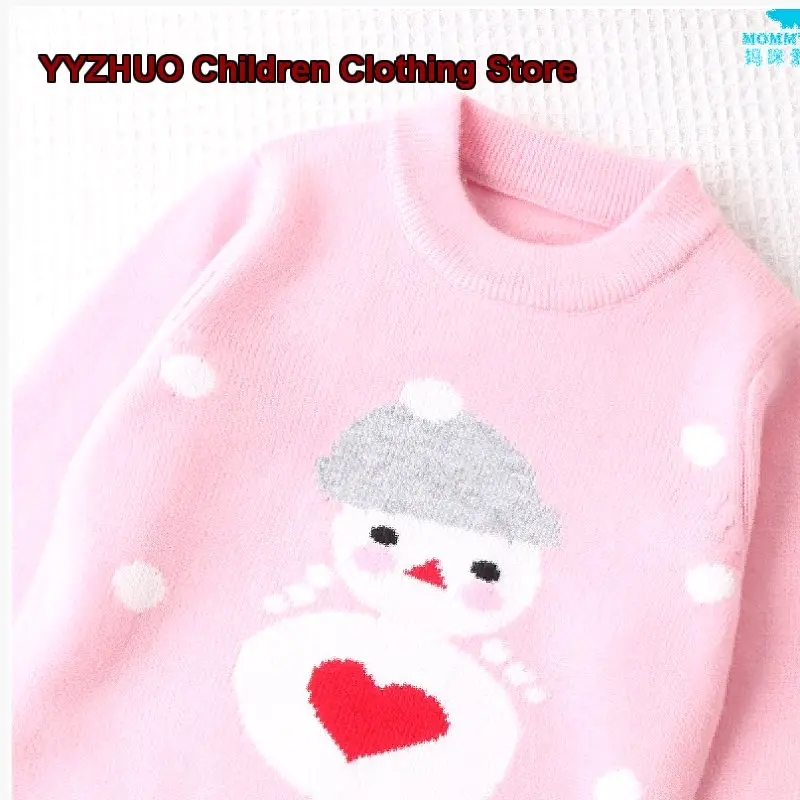 Girls Cashmere Sweater Kids 2025 Autumn Winter Newborn Knit Top Baby Base Layer
