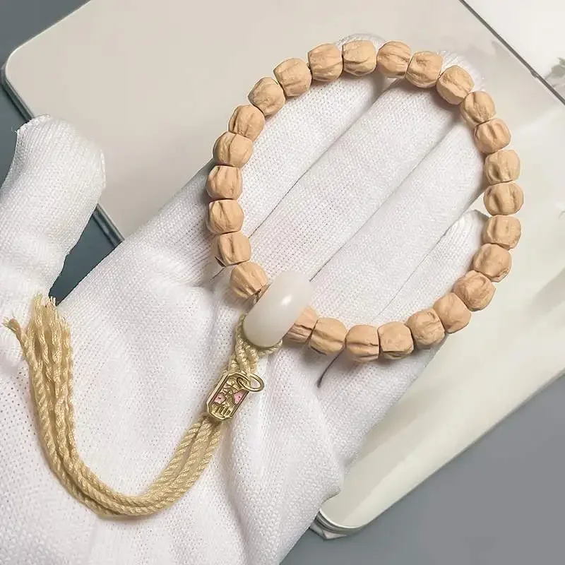 Tibet Natural Baixiang Passion Seed Bodhi Bracelet 108Pcs Boutique HandString with Luck Charms for Men and Women WenPlay Jewelry