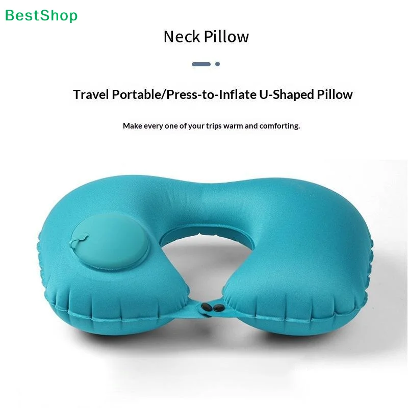 〔Z〕Inflatable Portable Neck Pillow That Can Be Stored And Self Filled Suitable For Outdoor Travel Business Trips Camping