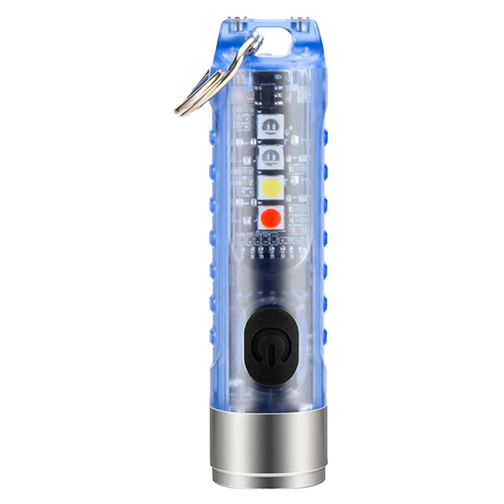 

Charging Keychain Flashlight Mini LED Bright Cute Emergency Water Proof Light Key Ring Torch Portable Lighting Gift