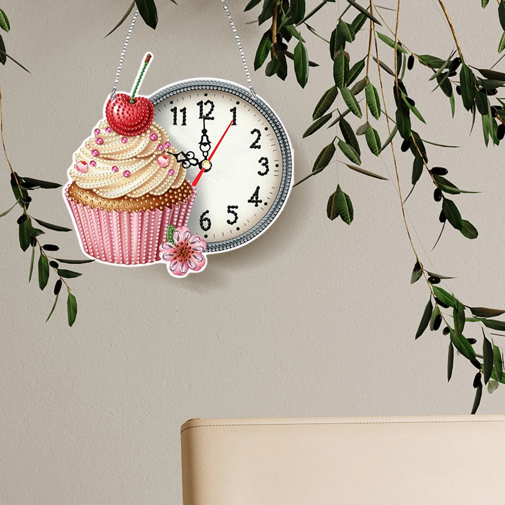 

2 шт. 5D подвесные часы Art Craft 2D плоские DIY алмазная живопись часы кулон Алмазные художественные часы кулон комплект для украшения дома
