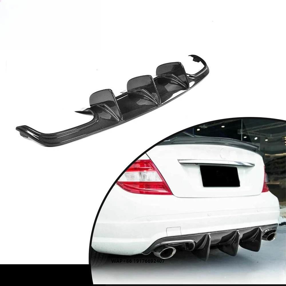 

Carbon Fiber W204 C-Class Rear Diffuser Bumper Universal for MercedesBenz W204 C-Class Sedan C63 forAMG 2009-2011