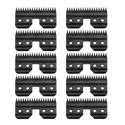 10pcs Black Fast Feed Replacement Blades，Compatible with Andis , Oster A5, Wahl KM Series Clippers,Made of Ceramic Blade