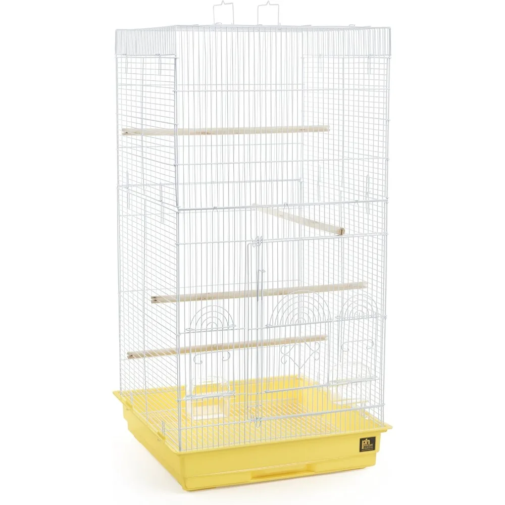 Prevue Pet Products SPECONO1818H-Y Tall Tiel Cage, Yellow Coconut Husk  Bird Hammock