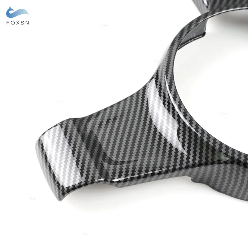 Car-styling ABS Carbon Fiber Texture Steering Wheel Panel Frame Cover Trim For Porsche Cayenne 2011-2017 For Panamera 2010-2016