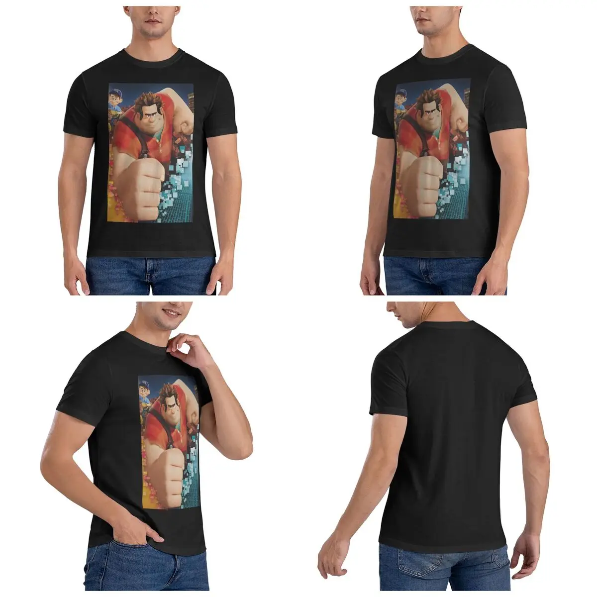 Wreck-It Ralph T-Shirt for Men Cotton Plus Size T Shirts Men's Short Sleeve Crew Neck Summer Clothes Tops S-6XL