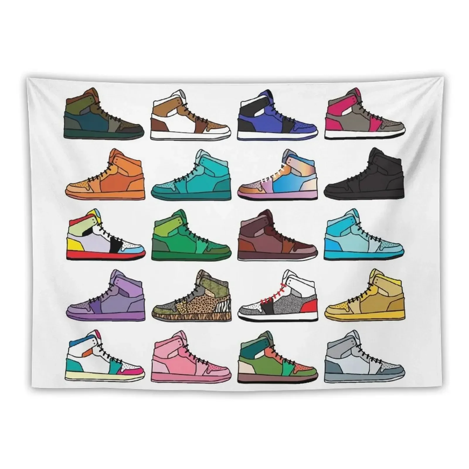 Sneaker pattern Tapestry Mushroom Decorative Wall Tapestry