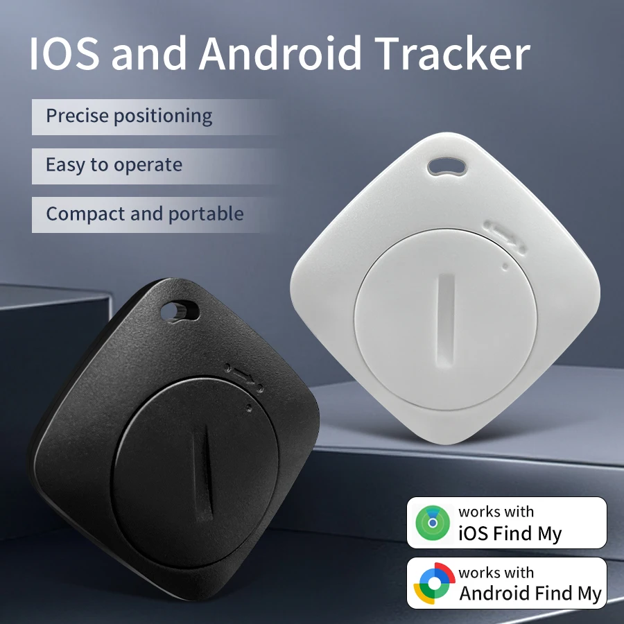 

Smart Bluetooth GPS Tracker Findmy IOS Locator Pet Collar Tracker Portable GPS Alarm with Keychain for Finding Items