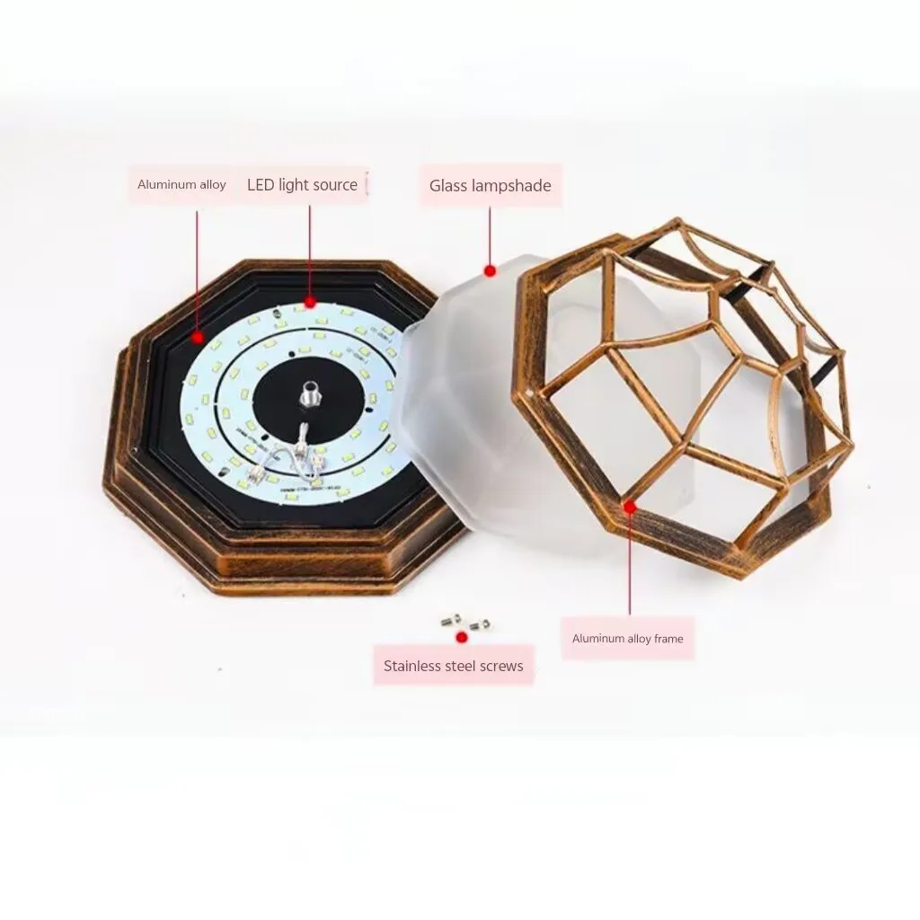 レトロな屋外防水三機能シーリングランプ、ヨーロッパとアメリカのスタイルの防虫シーリングランプ