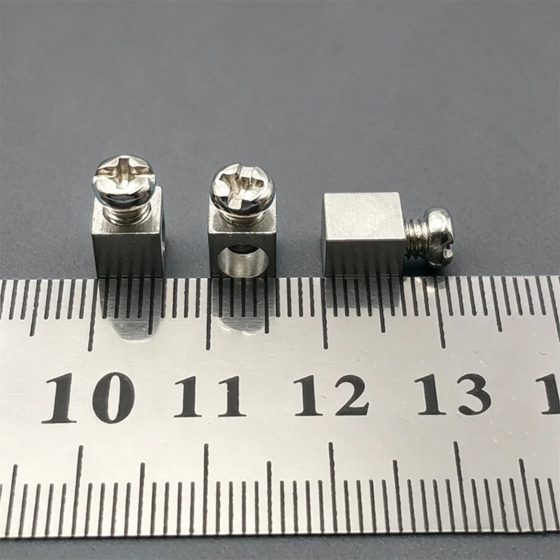 10PCS PCB Screw Terminals Through Hole High Current 15A 20A Copper Square Solder Board Drive Power Wire Terminal Connector