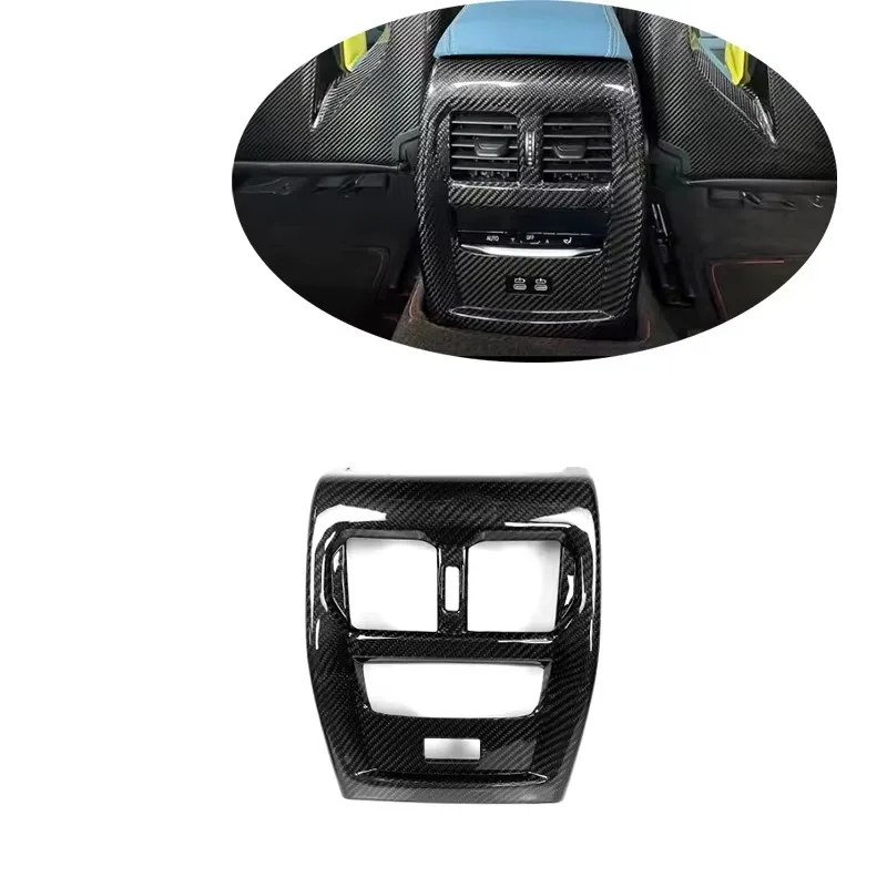 G80 G82 Pre-Preg Carbon Fiber Center Console Rear Air Outlet Frame for BMW M3 M4 Car Interior Trim Kit