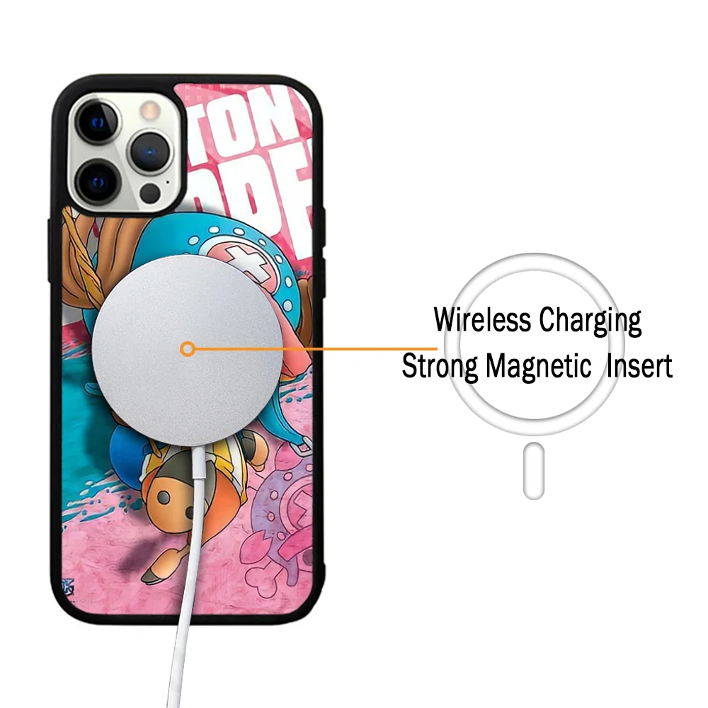 One Pieces Tony Tony Choppers Phone Case For IPhone 11 12 13 14 15 Plus Pro Max Mirror Acrylic Cover For Magsafe