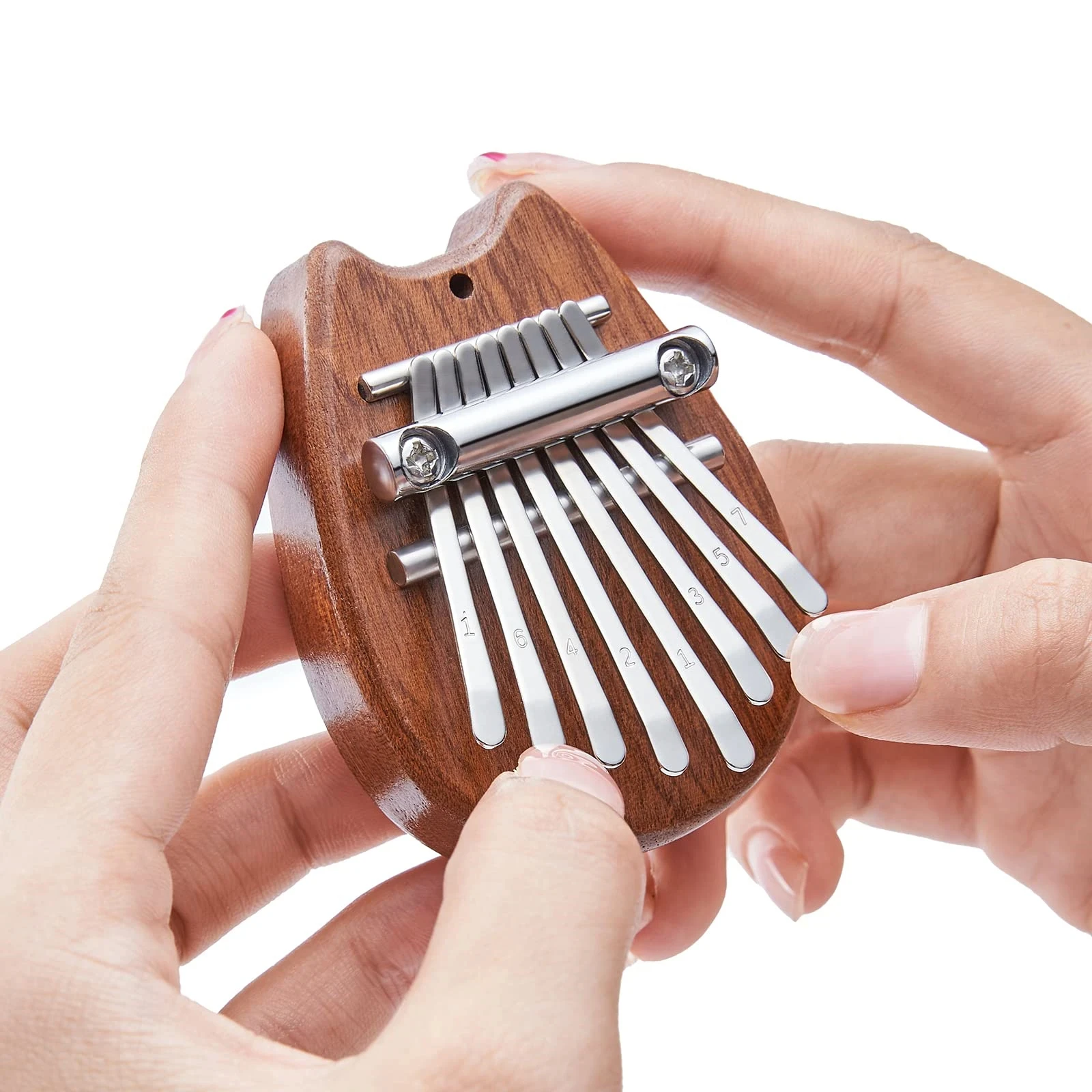 Miwayer 8-klawiszowa Mini Kalimba Pianino Palcowe - Przenośne Kieszonkowe Pianino Palcowe z Breloczkiem / Prezent Muzyczny dla Początkujących — zdjęcie 7