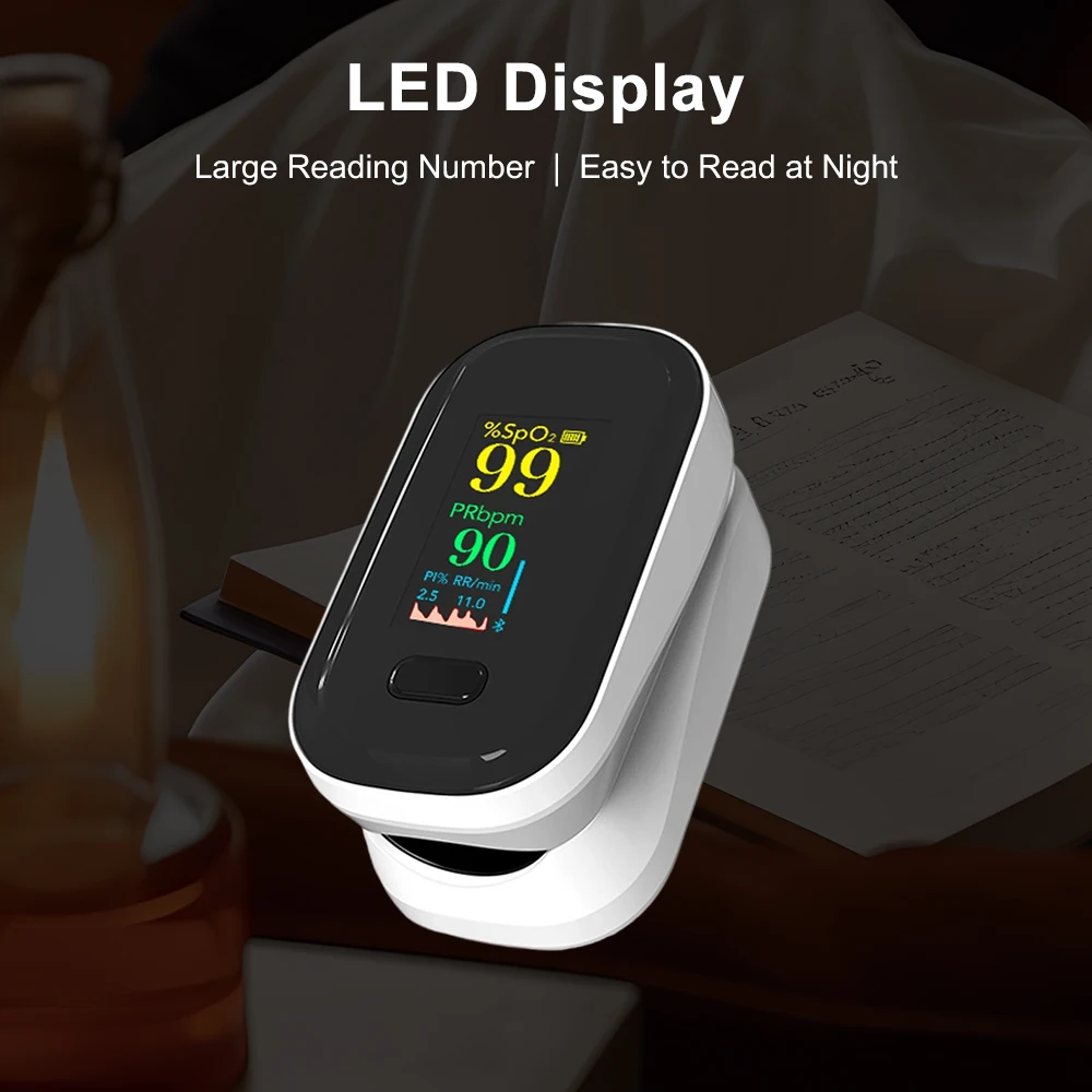 Medical Oximeter Portable 4 Colors Fingertip Pulse Blood Oxygen Saturation Monitor high quality SpO2 Digital LED Display Child