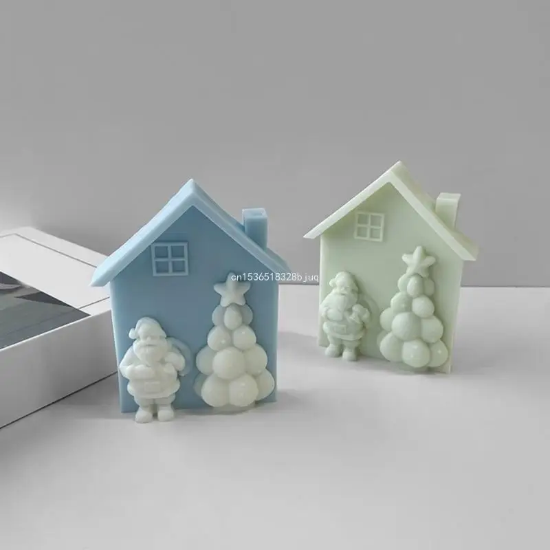 DIY Silicone Soap Mould Christmas House Molds Hand-Making Accessories Soap Mold Perfect for DIY Soap Dropship