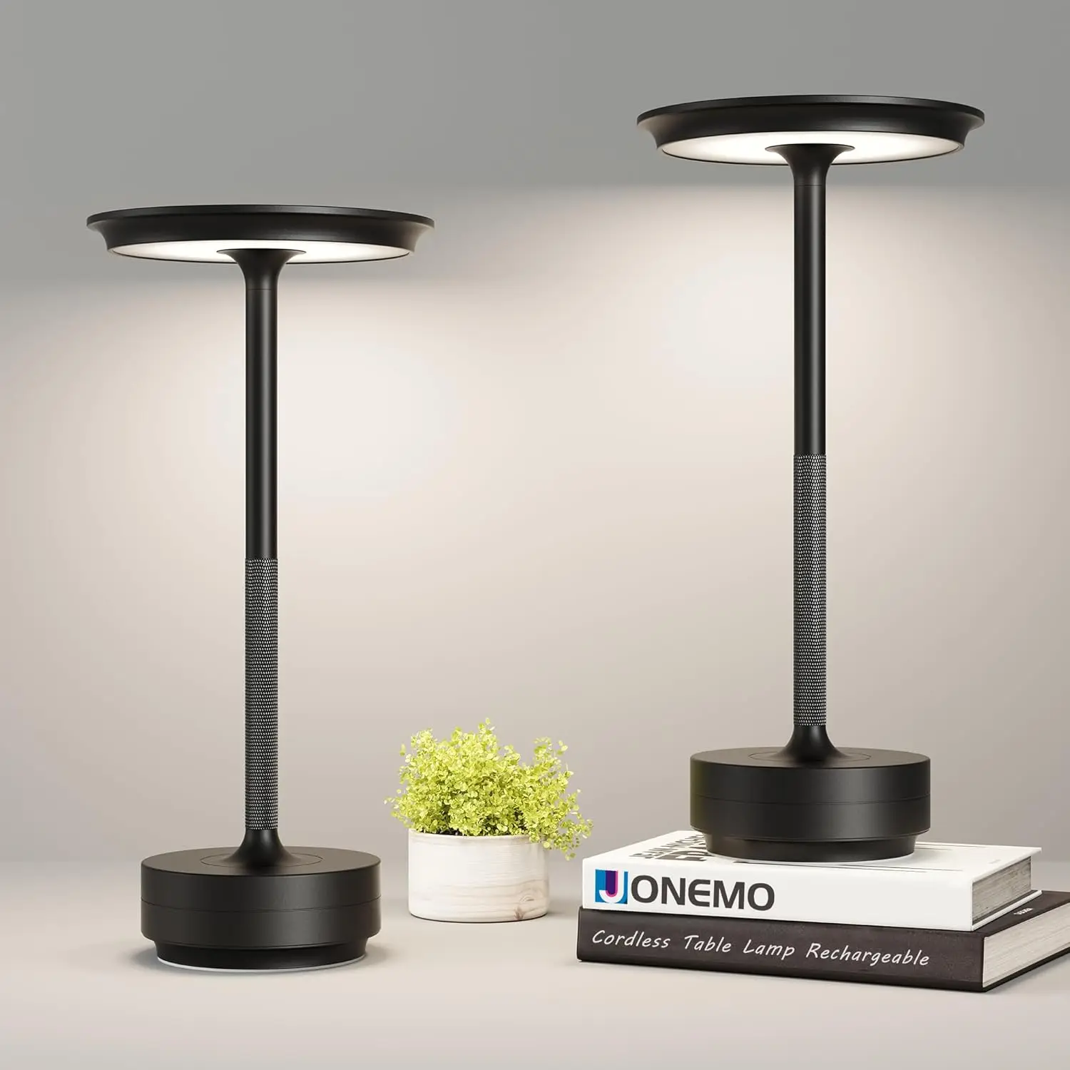 Cordless Table Lamps Rechargeable, Portable Table Light,3 Color Dimmable LED Table Light, for Outdoor/Dinner/Patio/Restaurant