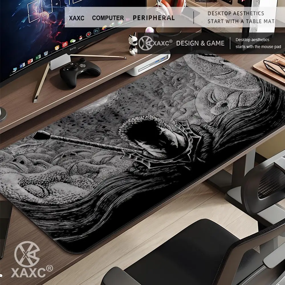 

Anime Berserk Mousepad Big Deskmat With Lockrand Office Pc Computer Accessories Mouse Pad Gaming Prime Gaming XXL Keyboard Mat