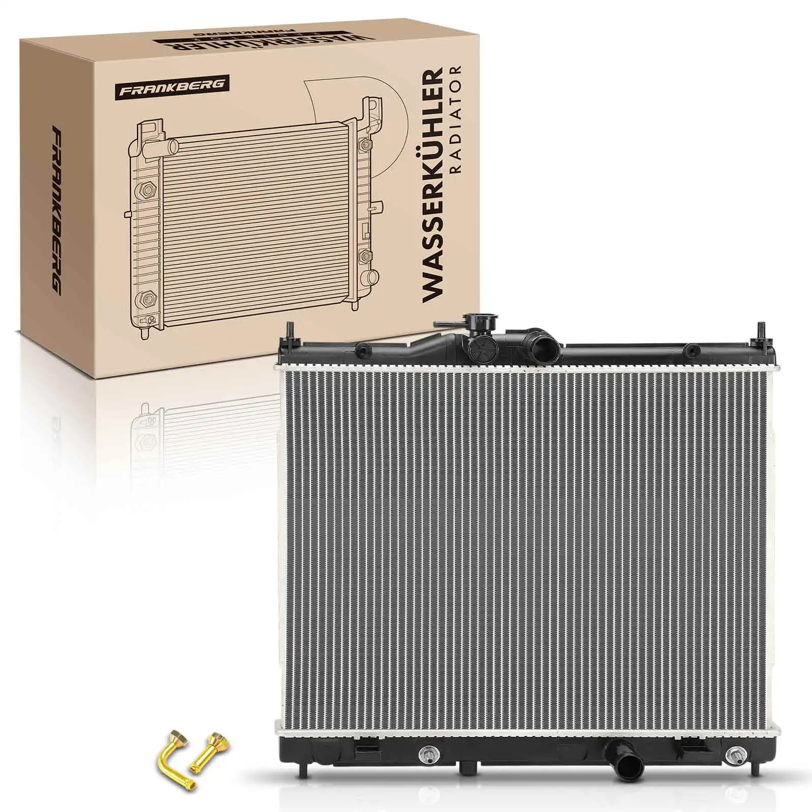 Frankberg 1x Koeler Waterkoeler Motorkoeler voor Nissan NV200 NV200/Evalia Box 1.6L 67369 21410JX00A 21460JX10A