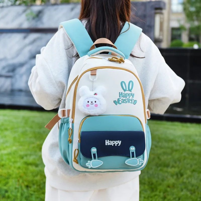 Fashion Casual Girls Backpack Middle School Students Schoolbags Girls Cute Backpack Large Capacity Waterproof Travel Rucksack