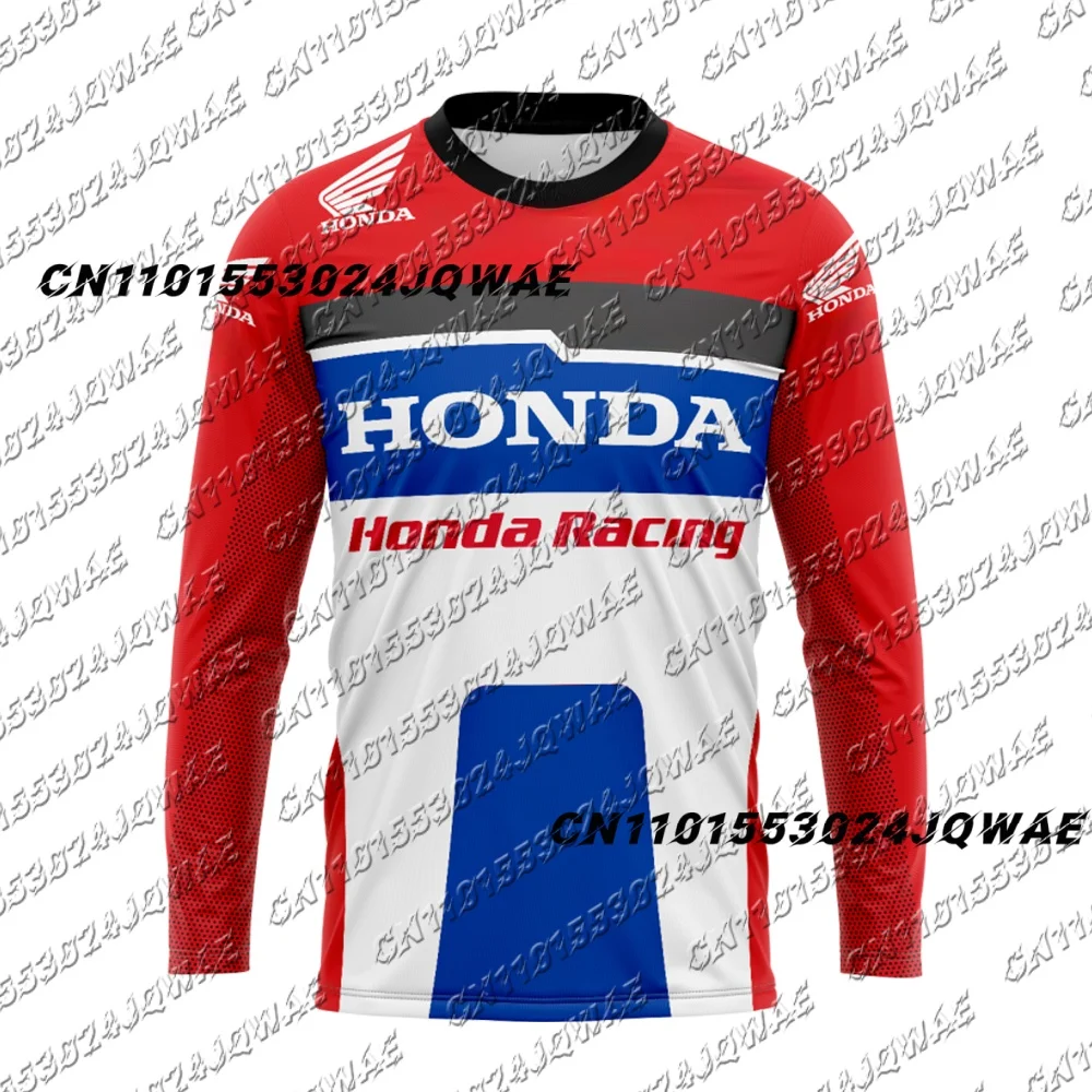 

2026 MOTO New Men And Women's HRC HONDA Racing Jersey Motorcycle Off-Road Oversized Breathable Quick Drying Leisure Sweatshirt