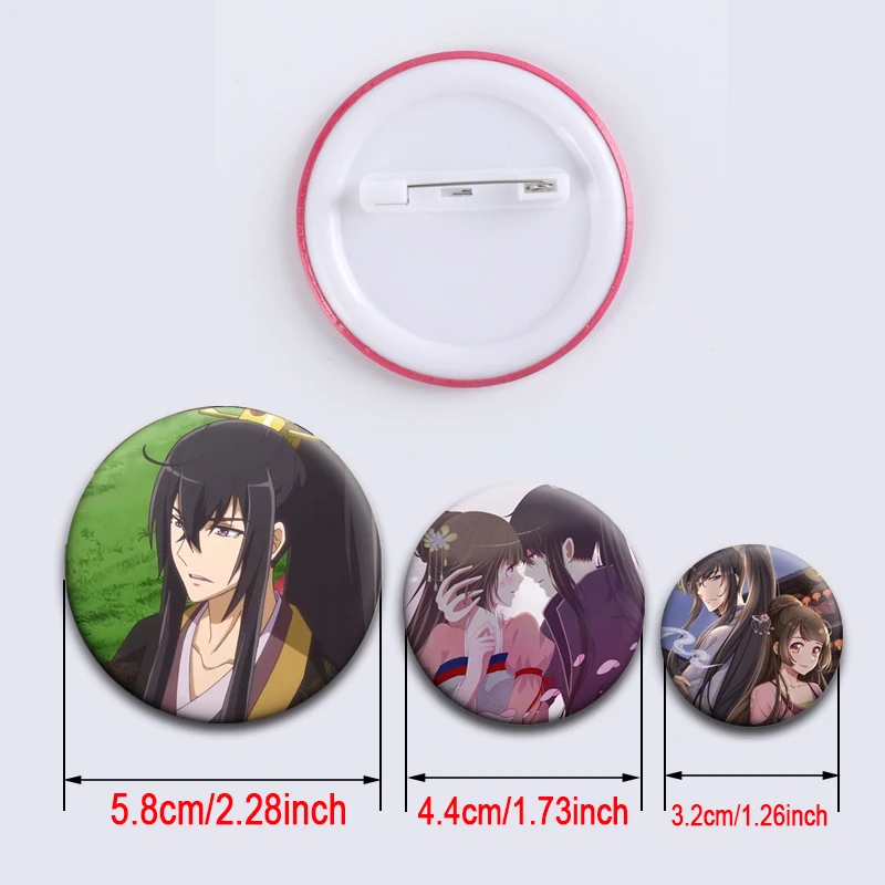 Anime Psychic Princess Tinplate Pins Characters Icon Badge Handmade Creative Brooches on Backpack Clothes Decor Souvenir Gifts