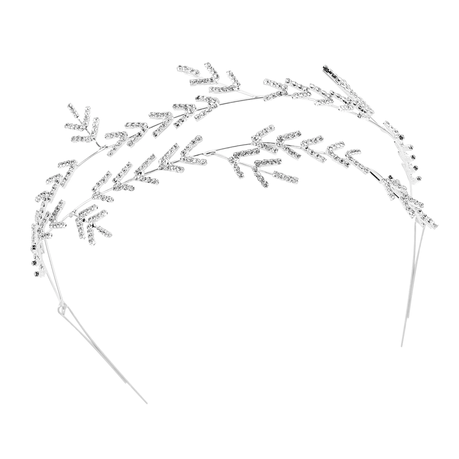 

Bridal Headb Crown Hair Vines Bride Headdress Wedding Accessories Unique Rhinestones Double Layer Branch Fit Luxury