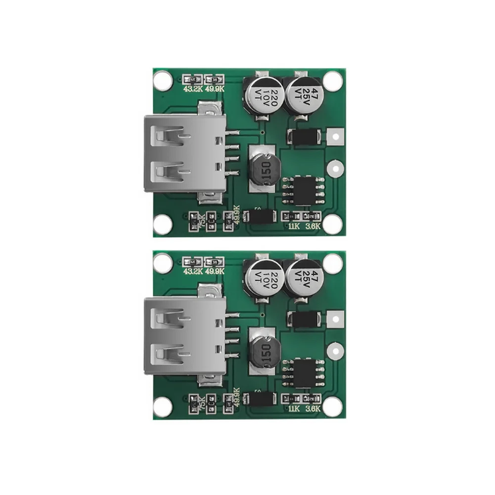 2PCS Solar-Powered Power Bank 3.5 x 3 cm Size 5V Output Built-in Voltage Regulator for Smartphones and Tablets
