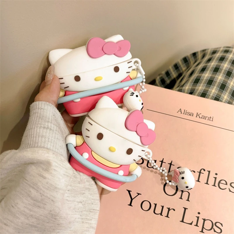 Swimming Circle Hello Kitty Earphone Cover For Apple AirPods 1 2 3 Generation Airpods Pro/Pro2 Wireless Bluetooth Headphone Case